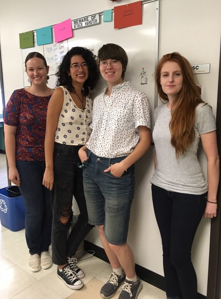 Kat and Beth host undergraduate students Desiree and Ayley for the 2018 CISAB Research Experience for Undergraduates (REU) program.